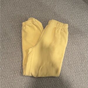 Aritzia TNA Mega Light Yellow Cozy Fleece Sweatpants